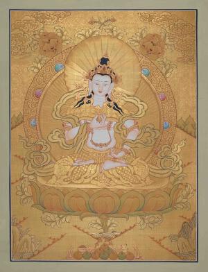 24K Gold Vajrasattva Thangka | Dorje Sempa | Tibetan Buddhism | Traditional Himalayan Arts